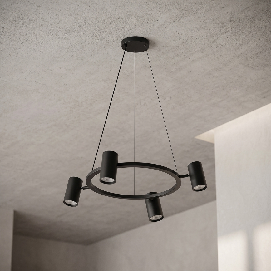 Brilagi - Lampadario LED RGBW dimmerabile su cavo SELE 4xGU10/6,5W/230V 2700-6500K nero