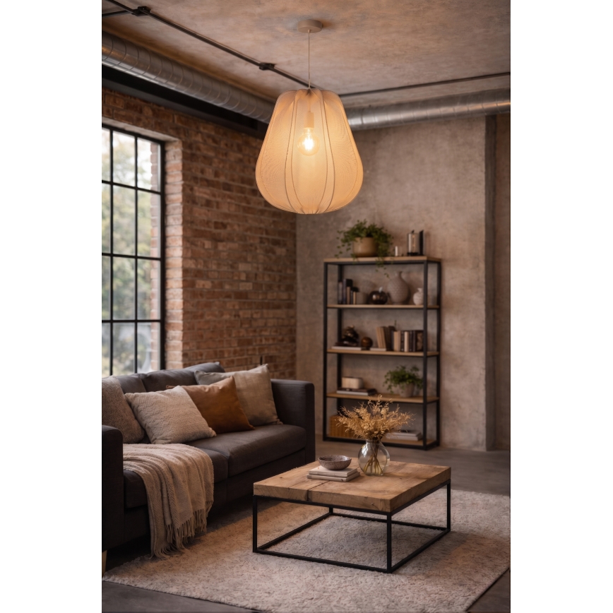 Brilagi - Lampadario LED sospeso con cavo ARVEN 1xE27/8W/230V Ø 37 cm beige