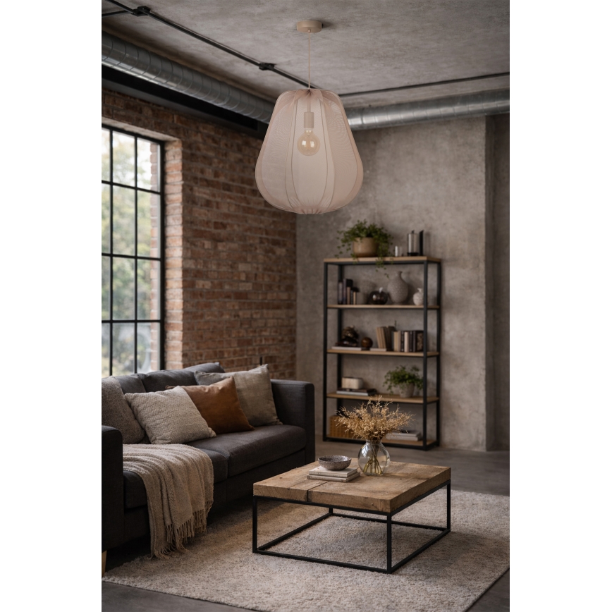 Brilagi - Lampadario LED sospeso con cavo ARVEN 1xE27/8W/230V Ø 37 cm beige