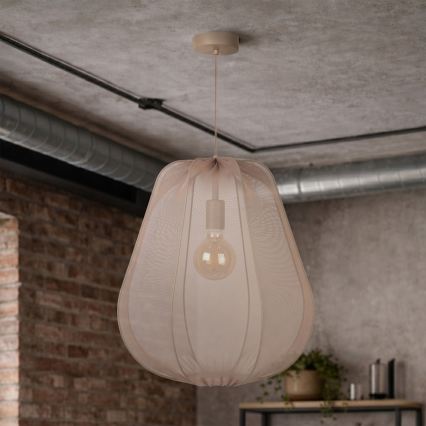 Brilagi - Lampadario LED sospeso con cavo ARVEN 1xE27/8W/230V Ø 37 cm beige