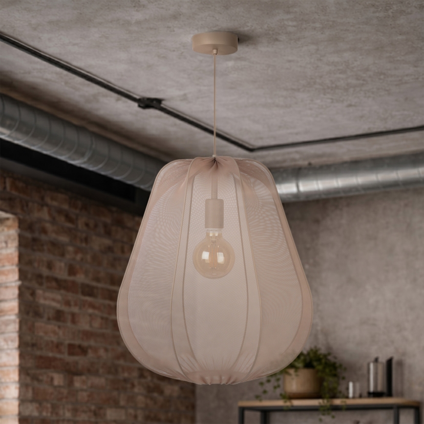 Brilagi - Lampadario LED sospeso con cavo ARVEN 1xE27/8W/230V Ø 37 cm beige