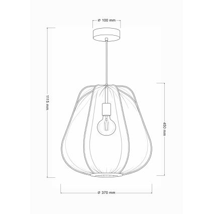 Brilagi - Lampadario LED sospeso con cavo ARVEN 1xE27/8W/230V Ø 37 cm beige
