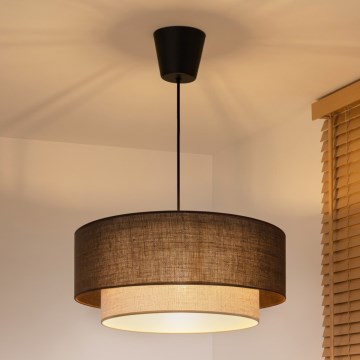 Brilagi - Lampadario LED sospeso con cavo BOHO ECO 1xE27/10W/230V Ø 40 cm marrone/crema