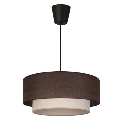 Brilagi - Lampadario LED sospeso con cavo BOHO ECO 1xE27/10W/230V Ø 40 cm marrone/crema