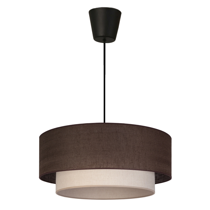 Brilagi - Lampadario LED sospeso con cavo BOHO ECO 1xE27/10W/230V Ø 40 cm marrone/crema