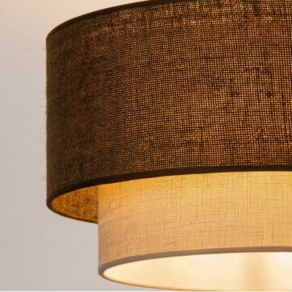Brilagi - Lampadario LED sospeso con cavo BOHO ECO 1xE27/10W/230V Ø 40 cm marrone/crema