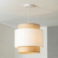 Brilagi - Lampadario LED sospeso con cavo CERIA 1xE27/40W/230V Ø 40 cm beige/bianco