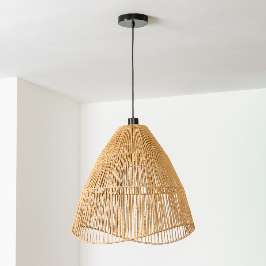 Brilagi - Lampadario LED sospeso con cavo CERIA BOHO, 1xE27/40W/230V, Ø 50 cm, marrone