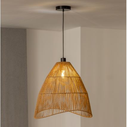 Brilagi - Lampadario LED sospeso con cavo CERIA BOHO, 1xE27/40W/230V, Ø 50 cm, marrone