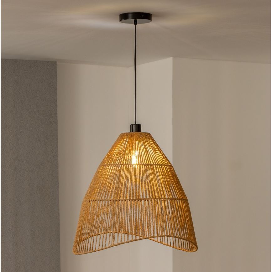 Brilagi - Lampadario LED sospeso con cavo CERIA BOHO, 1xE27/40W/230V, Ø 50 cm, marrone
