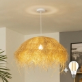 Brilagi - Lampadario LED sospeso con cavo CERIA BOHO 1xE27/40W/230V Ø 60 cm in rafia
