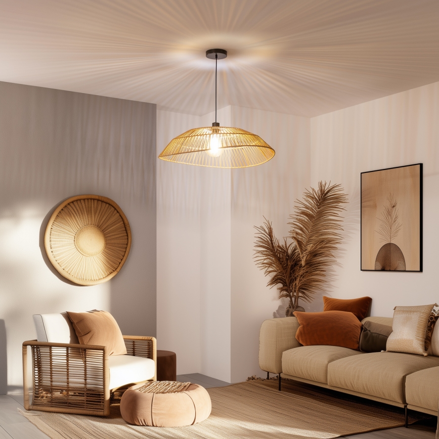 Brilagi - Lampadario LED sospeso con cavo CERIA BOHO 1xE27/40W/230V Ø 70 cm marrone