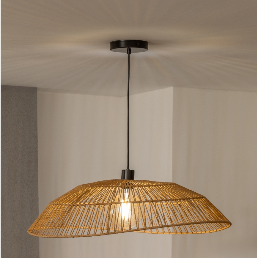 Brilagi - Lampadario LED sospeso con cavo CERIA BOHO 1xE27/40W/230V Ø 70 cm marrone