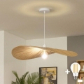 Brilagi - Lampadario LED sospeso con cavo CERIA BOHO, 1xE27/40W/230V, Ø 80 cm, in rafia