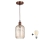 Brilagi - Lampadario LED sospeso con cavo RETRO GLASS 1xE27/60W/230V Ø 14 cm colore rame/marrone fumé