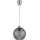 Brilagi - Lampadario LED sospeso con cavo RETRO GLASS 1xE27/60W/230V Ø 18 cm argento/grigio fumé