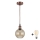Brilagi - Lampadario LED sospeso con cavo RETRO GLASS 1xE27/60W/230V Ø 18 cm ramato/marrone fumé