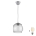 Brilagi - Lampadario LED sospeso con cavo RETRO GLASS 1xE27/60W/230V Ø 25 cm argento/grigio fumé
