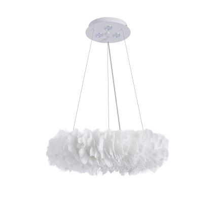 Brilagi - Lampadario LED sospeso FEATHER su cavo 3x E27 (max 40W, 230V) + 3x LED 3W Ø 40 cm bianco
