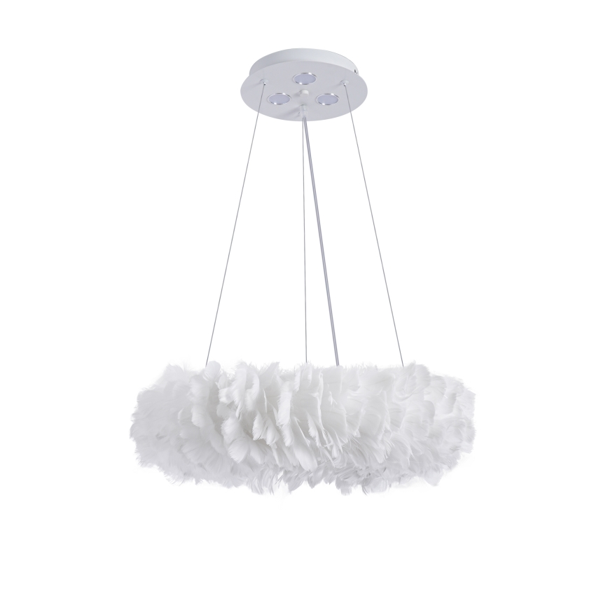 Brilagi - Lampadario LED sospeso FEATHER su cavo 3x E27 (max 40W, 230V) + 3x LED 3W Ø 40 cm bianco