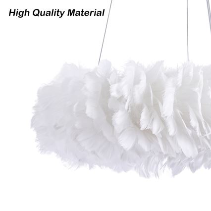 Brilagi - Lampadario LED sospeso FEATHER su cavo 3x E27 (max 40W, 230V) + 3x LED 3W Ø 40 cm bianco