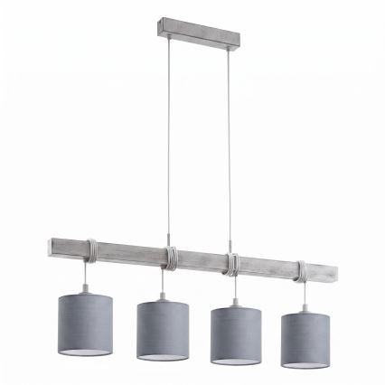 Brilagi - Lampadario LED sospeso NUBILA 4xE27/60W/230V grigio