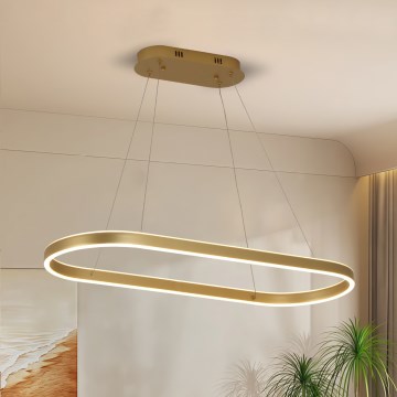 Brilagi - Lampadario LED sospeso su cavi PONDIE LED/44W/230V 80x30 cm oro