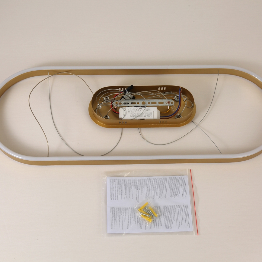 Brilagi - Lampadario LED sospeso su cavi PONDIE LED/44W/230V 80x30 cm oro