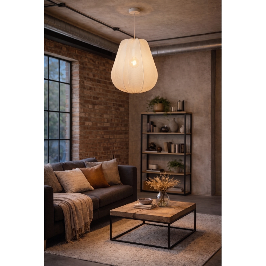 Brilagi - Lampadario LED sospeso su cavo ARVEN 1xE27/8W/230V Ø 37 cm bianco