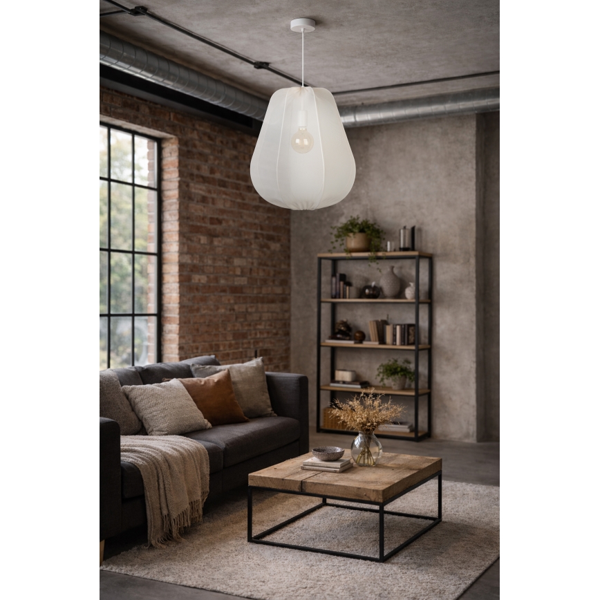 Brilagi - Lampadario LED sospeso su cavo ARVEN 1xE27/8W/230V Ø 37 cm bianco