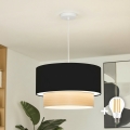 Brilagi - Lampadario LED sospeso su cavo CERIA 1xE27/40W/230V Ø 50 cm nero/beige