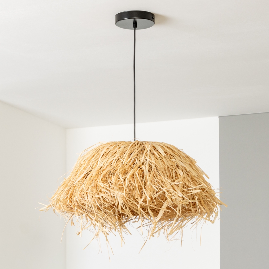 Brilagi - Lampadario LED sospeso su cavo CERIA BOHO 1xE27/40W/230V Ø 40 cm in rafia