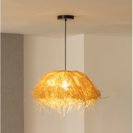 Brilagi - Lampadario LED sospeso su cavo CERIA BOHO 1xE27/40W/230V Ø 40 cm in rafia