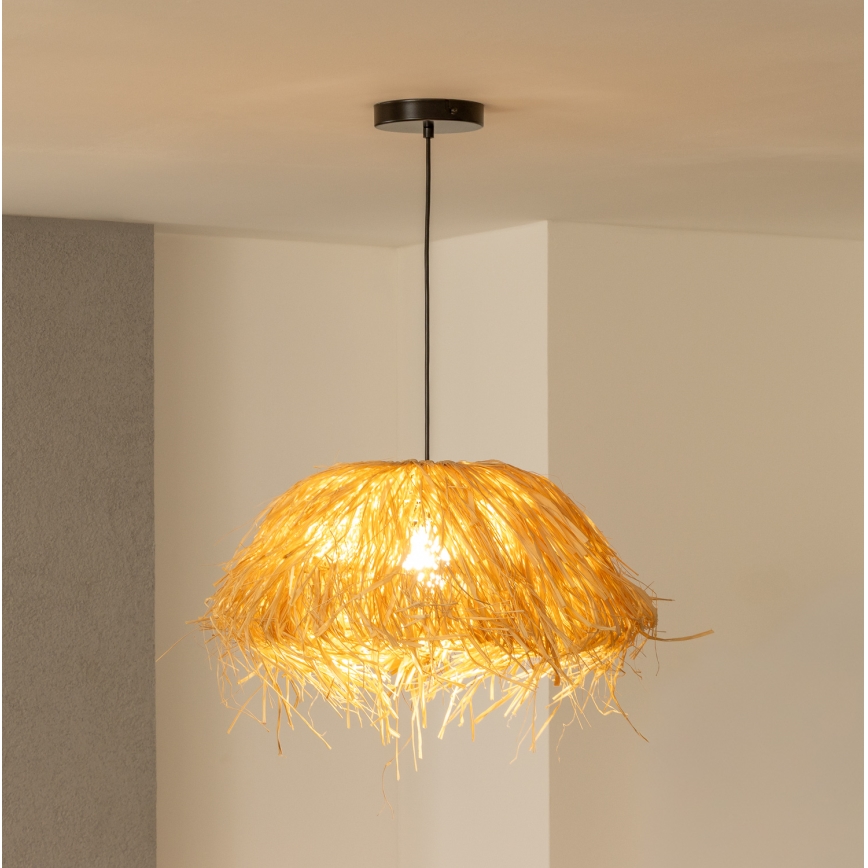 Brilagi - Lampadario LED sospeso su cavo CERIA BOHO 1xE27/40W/230V Ø 40 cm in rafia