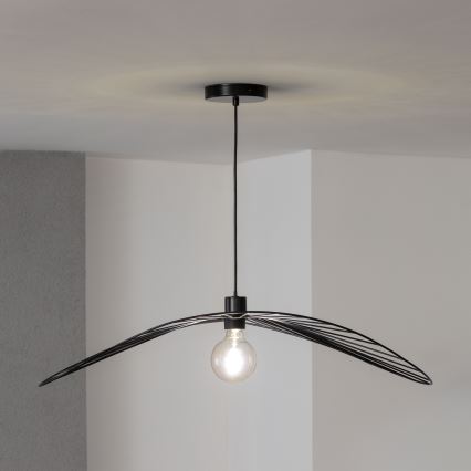 Brilagi - Lampadario LED sospeso su cavo CERIA WIRE 1xE27/40W/230V 60x80 cm nero