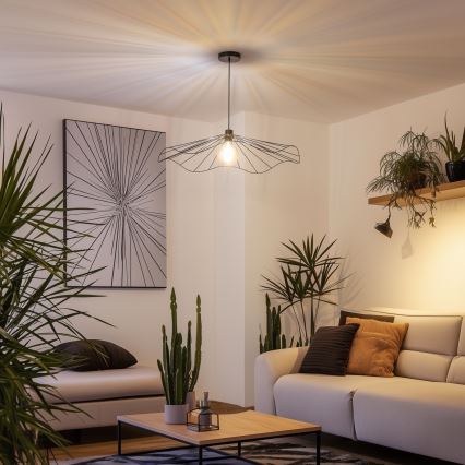 Brilagi - Lampadario LED sospeso su cavo CERIA WIRE 1xE27/40W/230V Ø 80 cm nero