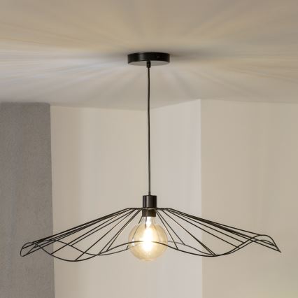 Brilagi - Lampadario LED sospeso su cavo CERIA WIRE 1xE27/40W/230V Ø 80 cm nero