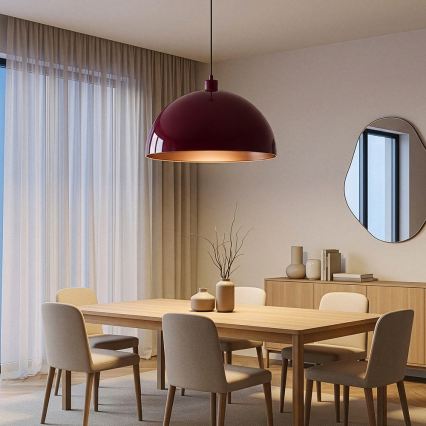 Brilagi - Lampadario LED sospeso su cavo METALO 1xE27/40W/230V Ø 60 cm bordeaux/ramato