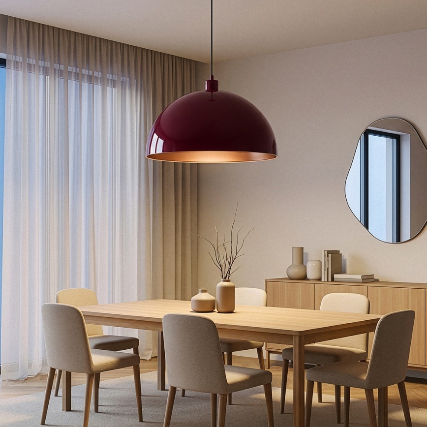 Brilagi - Lampadario LED sospeso su cavo METALO 1xE27/40W/230V Ø 60 cm bordeaux/ramato