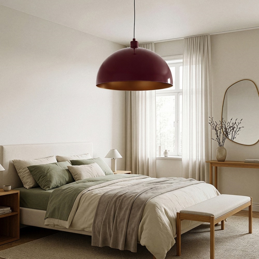 Brilagi - Lampadario LED sospeso su cavo METALO 1xE27/40W/230V Ø 60 cm bordeaux/ramato