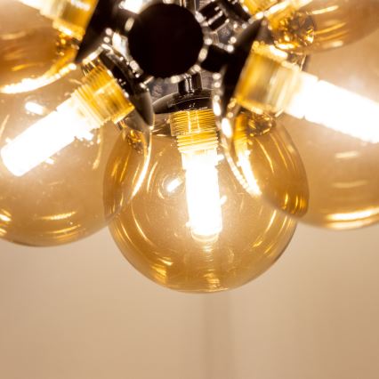 Brilagi - Lampadario LED sospeso su cavo MILLA 6xG9/3W/230V nero cromato/oro