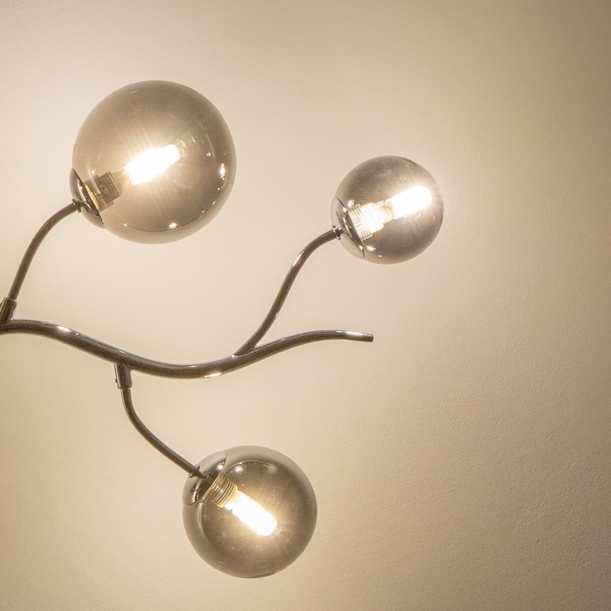 Brilagi - Lampadario LED sospeso su cavo MISTEL 6xG9/3W/230V nero cromato/fumé