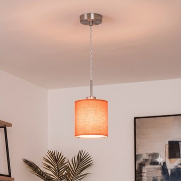 Brilagi - Lampadario LED sospeso su cavo NUBILA 1xE27/60W/230V Ø 14 cm arancione