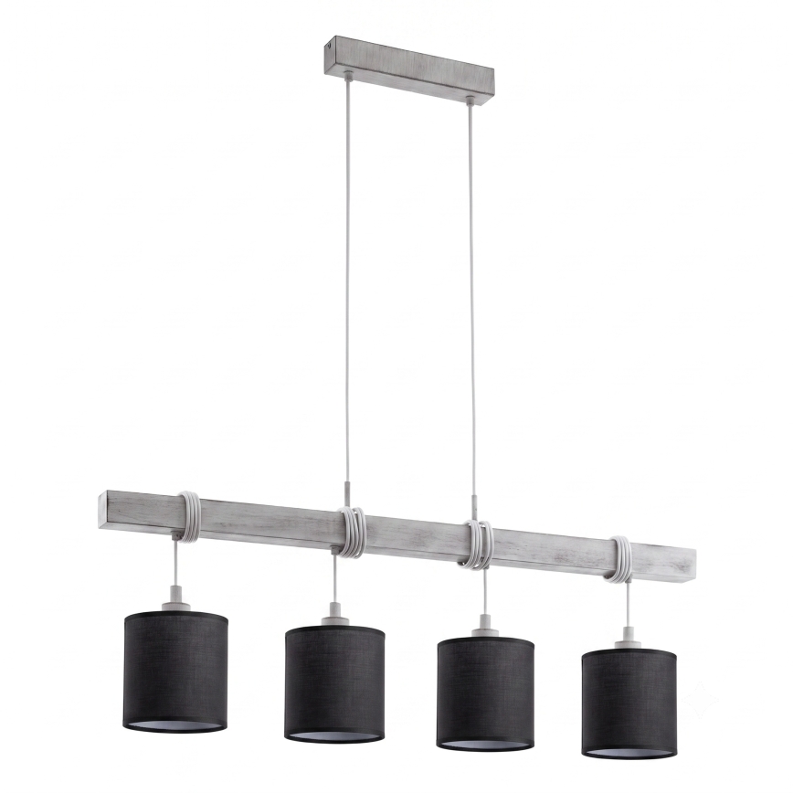 Brilagi - Lampadario LED sospeso su cavo NUBILA 4xE27/60W/230V grigio/nero
