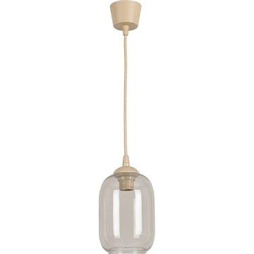 Brilagi - Lampadario LED sospeso su cavo RETRO GLASS 1xE27/60W/230V Ø 14 cm beige/grigio fumé