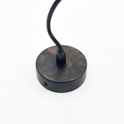 Brilagi - Lampadario LED sospeso su cavo RIDDY 1xE27/60W/230V rame/patina