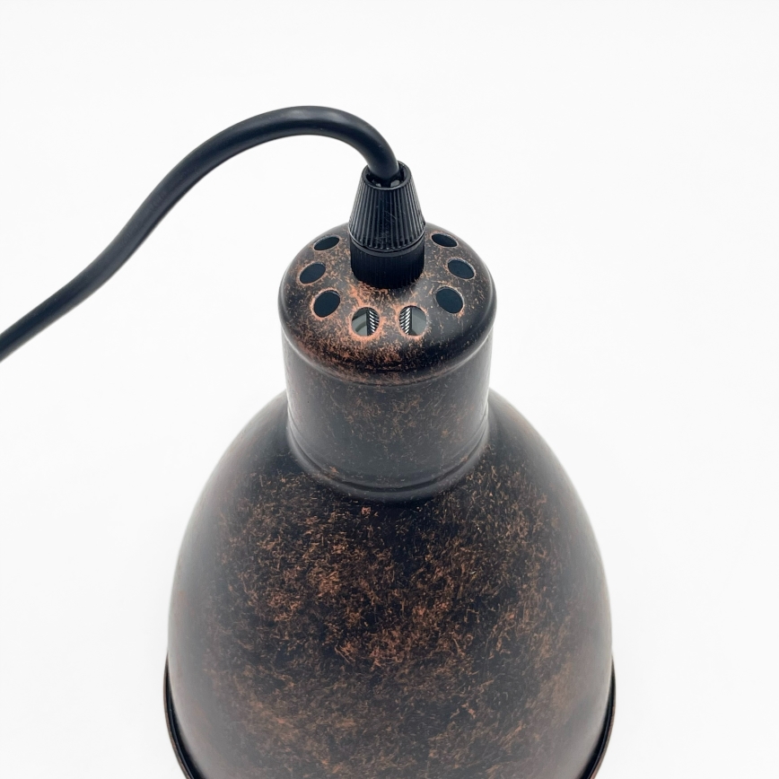 Brilagi - Lampadario LED sospeso su cavo RIDDY 1xE27/60W/230V rame/patina