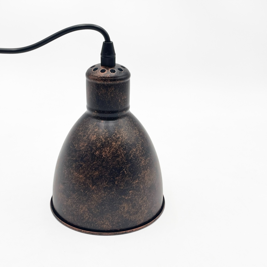 Brilagi - Lampadario LED sospeso su cavo RIDDY 1xE27/60W/230V rame/patina