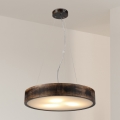 Brilagi - Lampadario LED su cavo CARVALHO SMOKEY 3xE27/60W/230V rovere Ø 47,5 cm