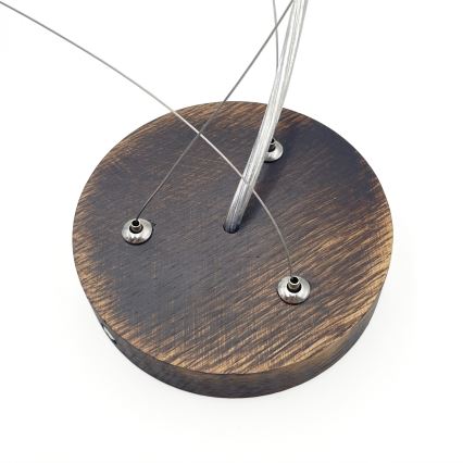 Brilagi - Lampadario LED su cavo CARVALHO SMOKEY 3xE27/60W/230V rovere Ø 47,5 cm